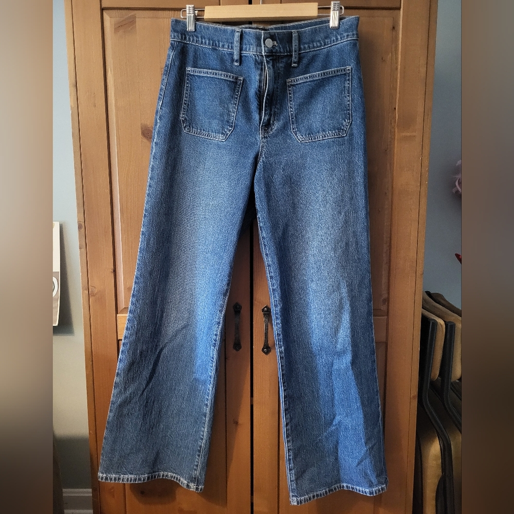 JCrew Full Length Wide Leg Stretch Jeans